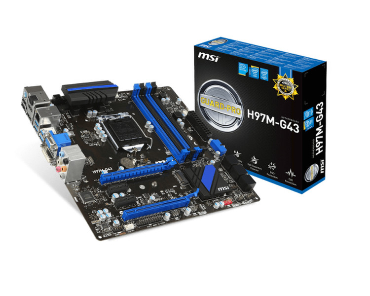 MSI H97M-G43 Intel H97 Socket H3 (LGA 1150) Micro ATX motherboard