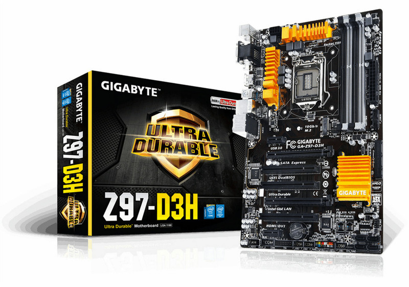 Gigabyte GA-Z97-D3H Intel® Z97 Express Chipset Socket H3 (LGA 1150) ATX motherboard