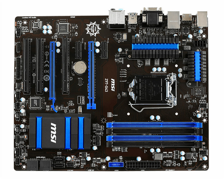 MSI Z97-G43 Intel Z97 Socket H3 (LGA 1150) ATX motherboard