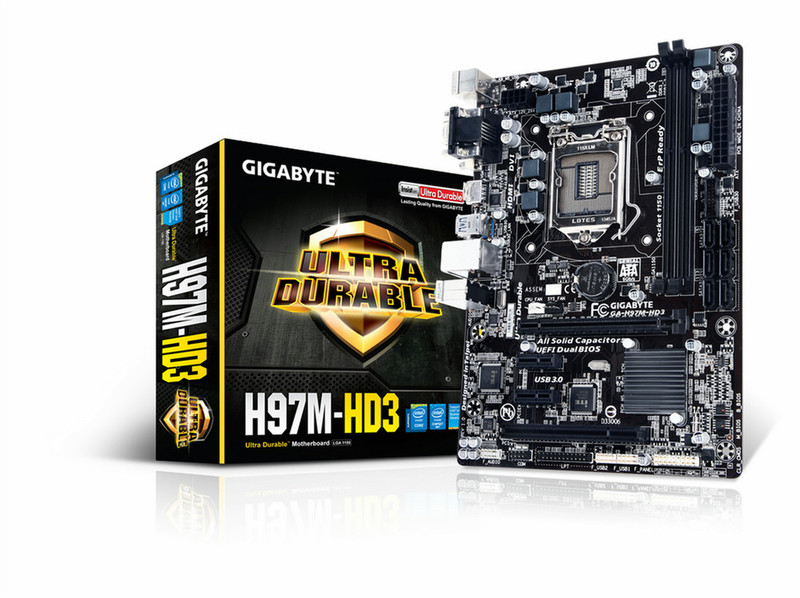 Gigabyte GA-H97M-HD3 Intel® H97 Express Chipset Socket H3 (LGA 1150) Micro ATX motherboard