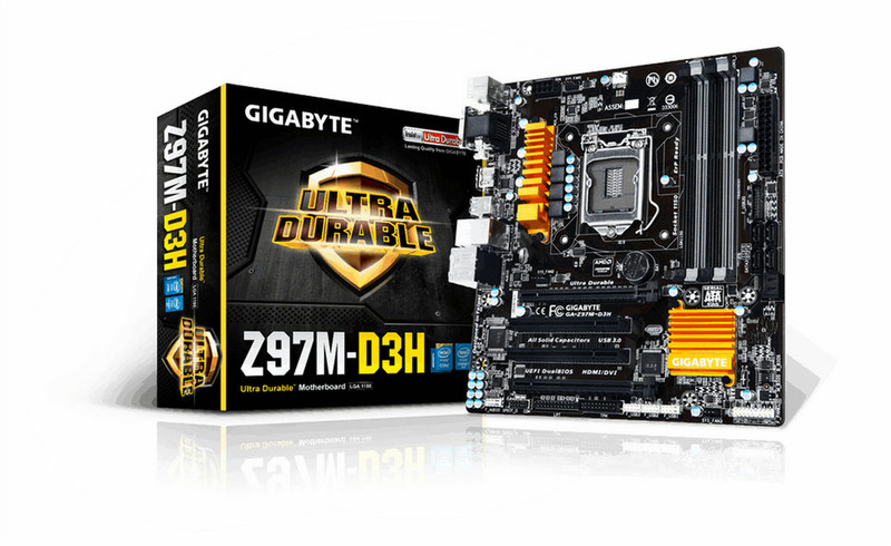 Gigabyte GA-Z97M-D3H Intel Z97 Socket H3 (LGA 1150) Micro ATX Motherboard