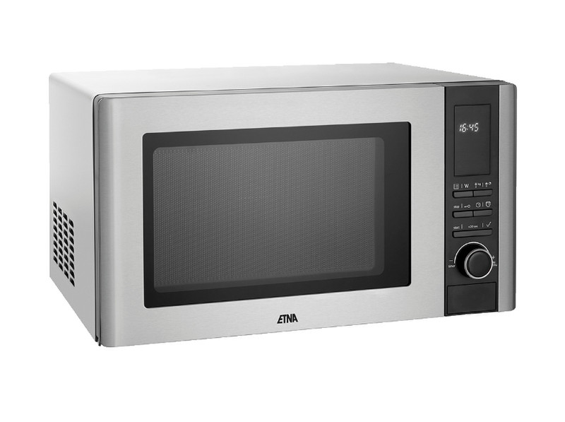 ETNA ESM223RVS Countertop 23L 800W Black,Stainless steel microwave