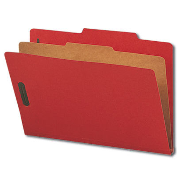 Smead Classification Folders Legal 4-Section Bright Red (10) Пластик Красный папка