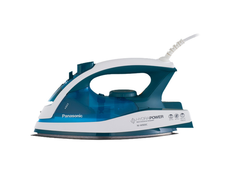 Panasonic NI-W900CMTW Dry & Steam iron Ceramic soleplate 2400W Blue,White iron