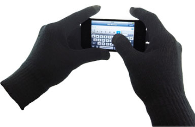 MLINE HUNIGLOVESBK Black touchscreen gloves