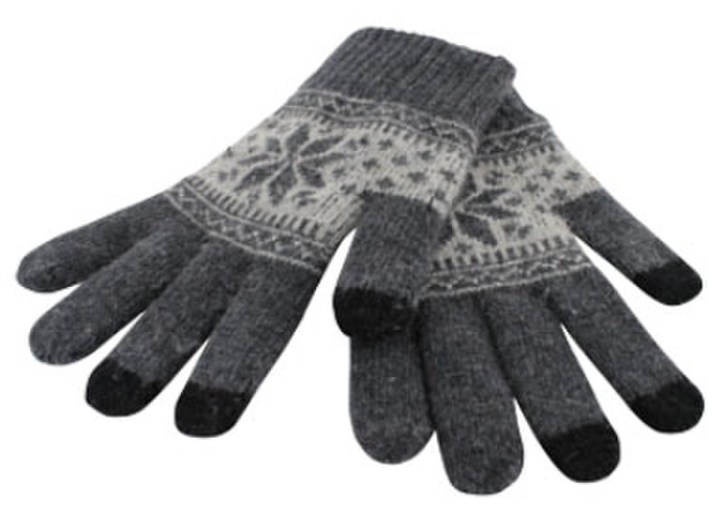 MLINE HUNIGLOVESDGY Grey touchscreen gloves