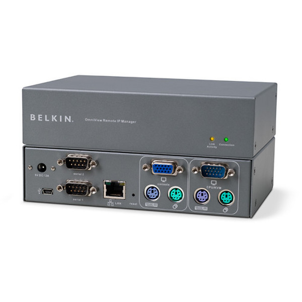 Belkin OmniView Remote IP Manager Grau Tastatur/Video/Maus (KVM)-Switch