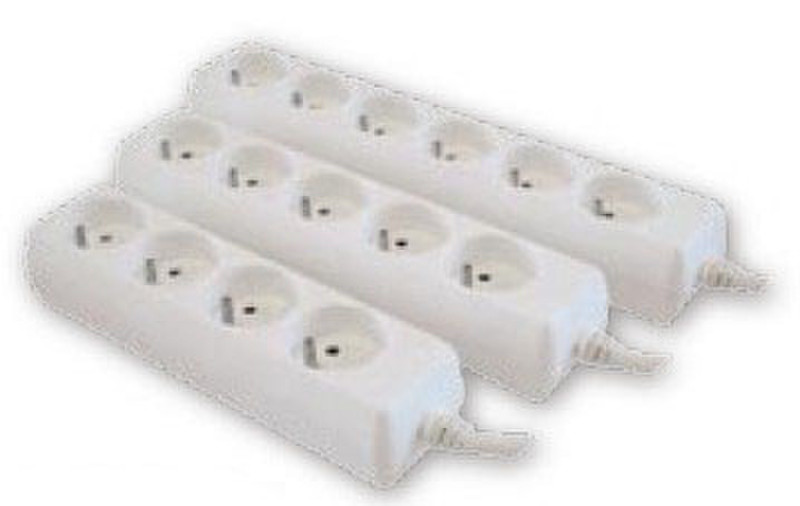 Cable Company Power Strip - 3680W 6AC outlet(s) 1.5m Weiß Spannungsschutz