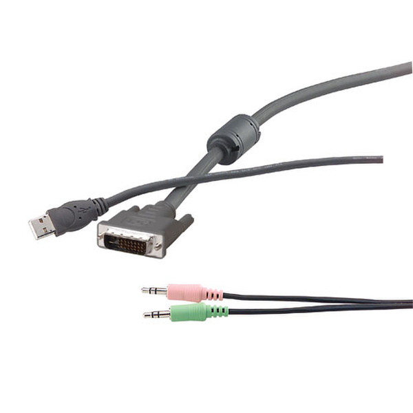 Belkin F1D9201 4.6м Серый кабель клавиатуры / видео / мыши