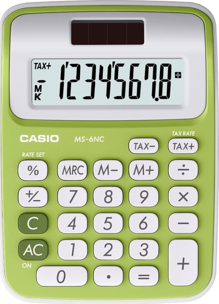 Casio MS-6NC Desktop Basic calculator Green