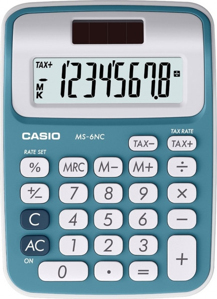 Casio MS-6NC Desktop Basic calculator Blue
