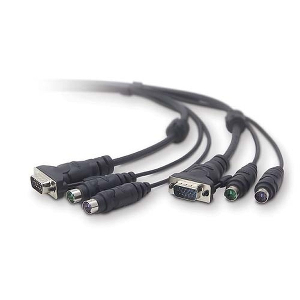 Belkin F1D9005 7.62m Black KVM cable