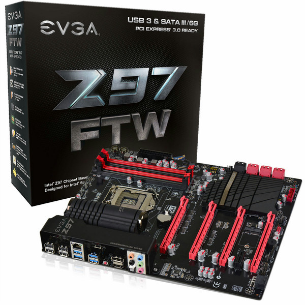 EVGA 142-HR-E977-KR Intel Z97 Socket H3 (LGA 1150) ATX материнская плата