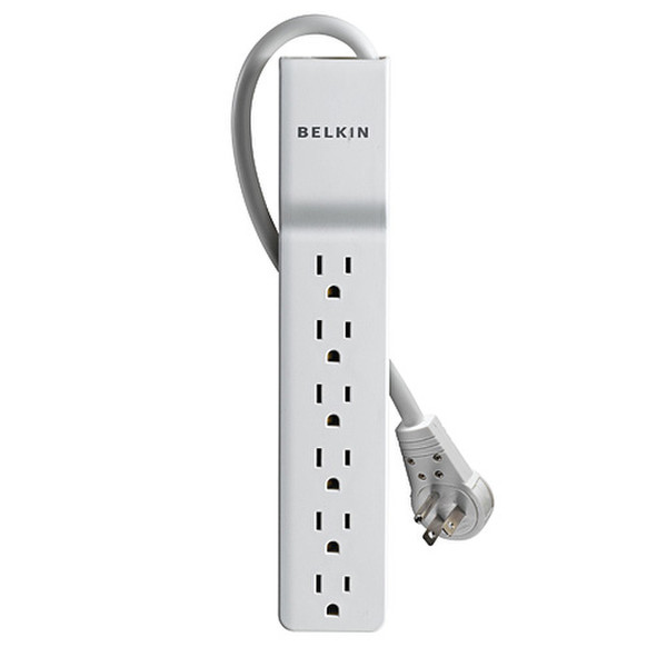 Belkin Home/Office 6-Outlets Surge Suppressor 6розетка(и) 125В Оранжевый, Нержавеющая сталь сетевой фильтр