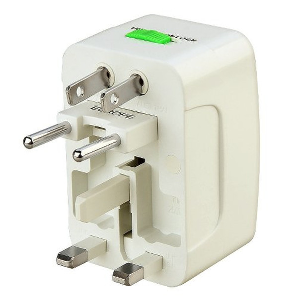 eForCity 1852819 Universal Universal White power plug adapter