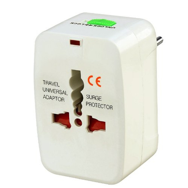 eForCity 1852814 Universal Universal White power plug adapter