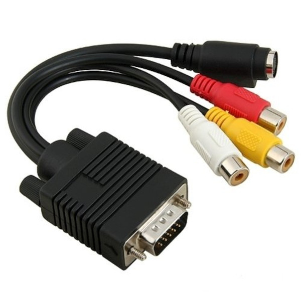 eForCity 1852815 VGA (D-Sub) 3 x RCA + S-Video Мульти адаптер для видео кабеля