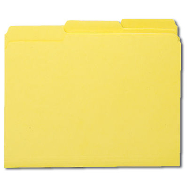 Smead File Folders 1/3 Cut Letter Yellow (100) Plastic Yellow folder