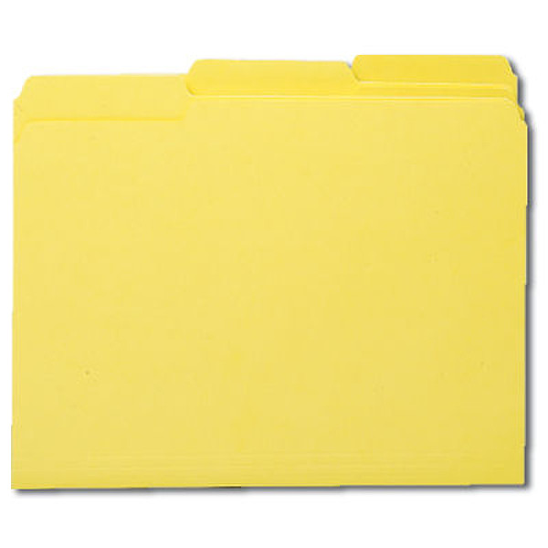 Smead File Folders 1/3 Cut Letter Yellow (100) Kunststoff Gelb Aktendeckel