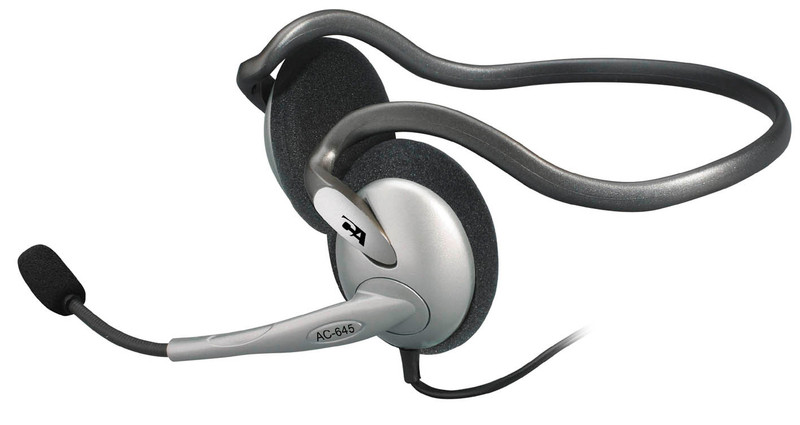 Cyber Acoustics AC-645 Binaural Wired Black,Silver mobile headset