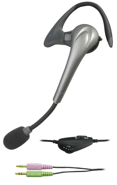 Cyber Acoustics AC-740 Monaural Wired Silver mobile headset