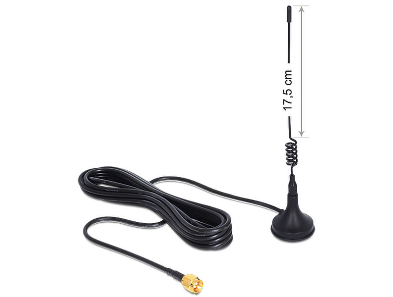 DeLOCK 88879 Omni-directional RP-SMA 3dBi network antenna