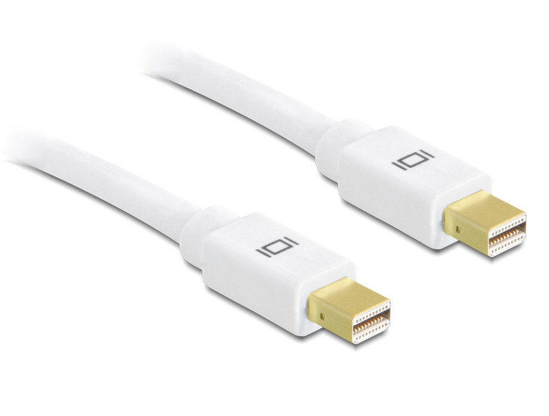DeLOCK 0.5m, mini Displayport - mini Displayport 0.5м Mini DisplayPort Mini DisplayPort Белый DisplayPort кабель