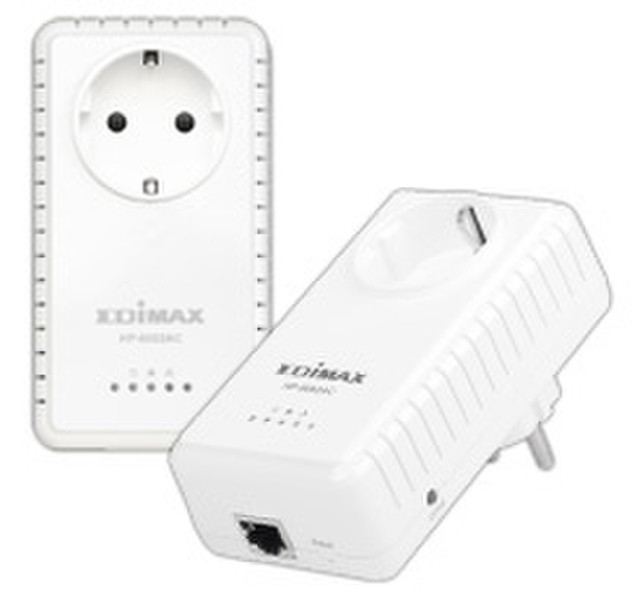 Edimax HP-6002ACK 600Mbit/s Ethernet LAN White 2pc(s) PowerLine network adapter