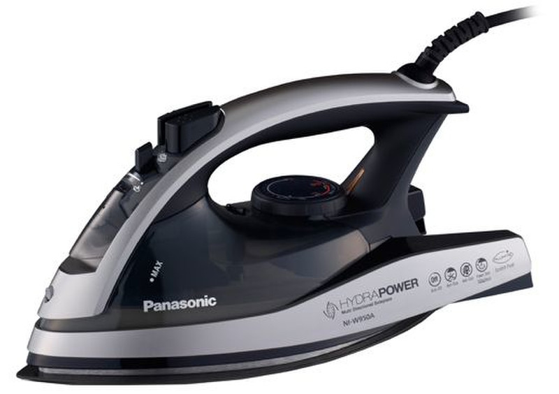 Panasonic NI-W950ALTW Dry & Steam iron Alumite soleplate 2400W Black,Metallic iron