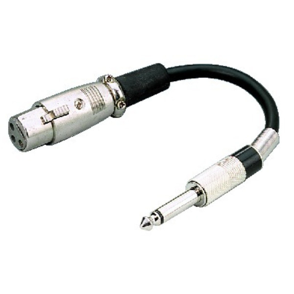 Monacor 06.0340 1 x 3-pole XLR 1 x 6.3 mm mono plug Черный кабельный разъем/переходник