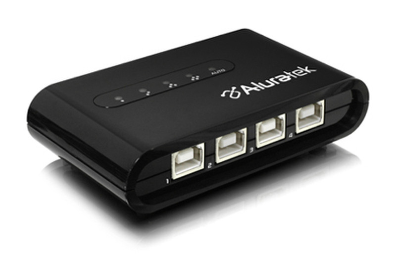 Aluratek AUS0204 480Mbit/s Black interface hub