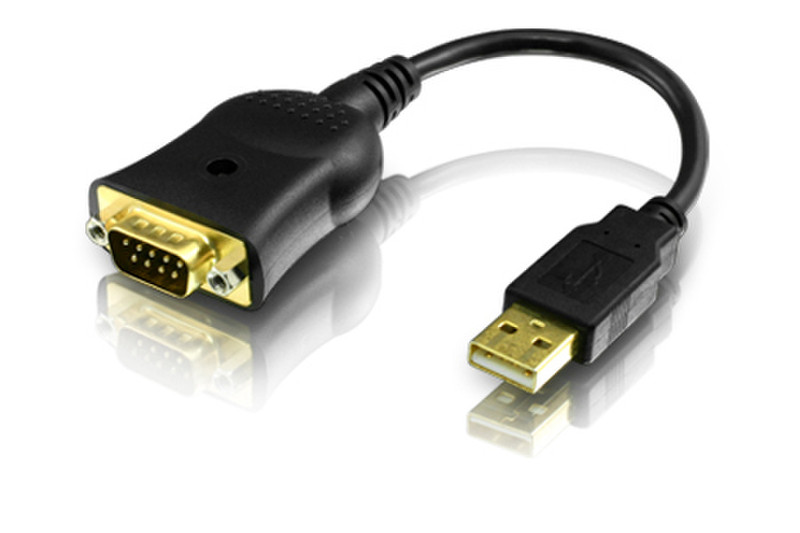 Aluratek AUS100 USB RS-232 Черный кабельный разъем/переходник