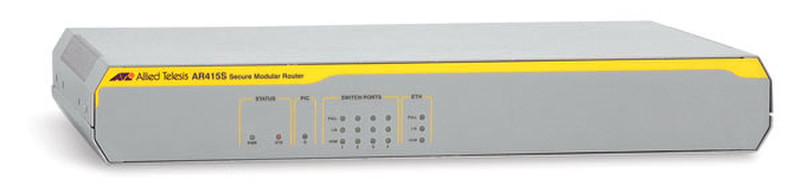 Allied Telesis AT-AR415S Подключение Ethernet Cеребряный, Желтый проводной маршрутизатор