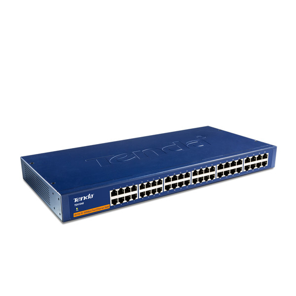 Tenda TEH1048 Неуправляемый L2 Fast Ethernet (10/100) 1U Синий