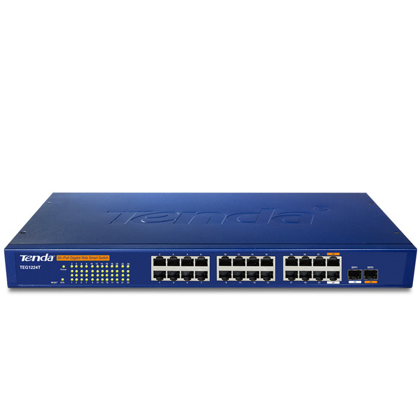 Tenda TEG1224T L2 Gigabit Ethernet (10/100/1000) 1U Синий