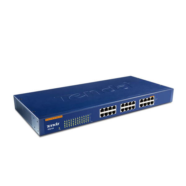 Tenda TEG2124 Неуправляемый L2 Gigabit Ethernet (10/100/1000) 1U Синий