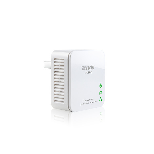 Tenda P200 200Mbit/s Ethernet LAN White 1pc(s) PowerLine network adapter