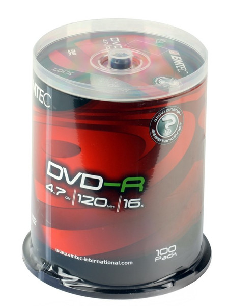 Emtec 727068 4.7GB DVD-R 100Stück(e) DVD-Rohling