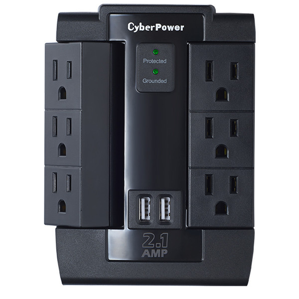 CyberPower CSP600WSU 6AC outlet(s) 125V Black surge protector