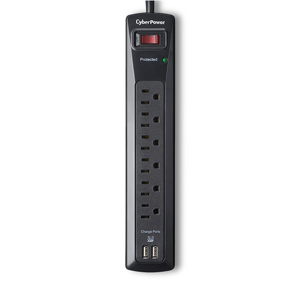 CyberPower CSP604U 6AC outlet(s) 125V 1.25m Black surge protector