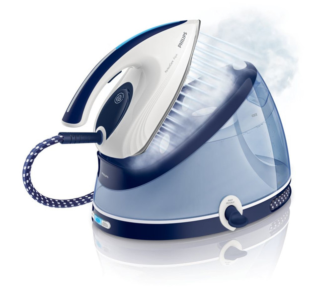 Philips PerfectCare Aqua GC8642/20 2400Вт 2.2л SteamGlide soleplate Синий, Белый паровая гладильная доска