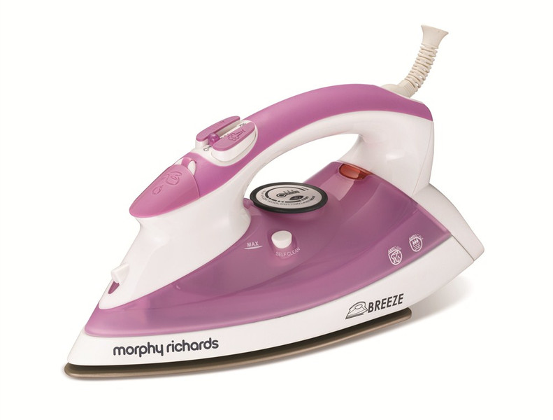 Morphy Richards 300204 Trocken- & Dampfbügeleisen Keramik-Bügelsohle 2200W Violett, Weiß Bügeleisen