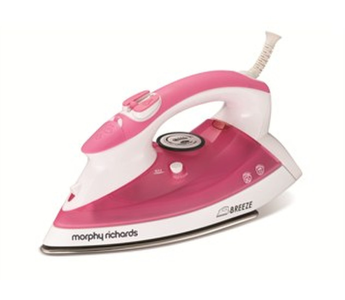 Morphy Richards 300205 Dry & Steam iron Stainless Steel soleplate 2200W Pink,White iron