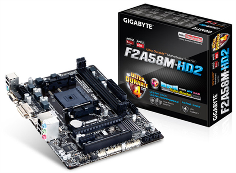 Gigabyte GA-F2A58M-HD2 AMD A58 Socket FM2+ Микро ATX материнская плата