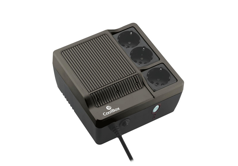 CoolBox Sai Scudo 600 600VA 3AC outlet(s) Compact Black uninterruptible power supply (UPS)