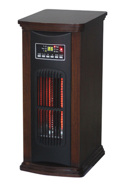 World Marketing of America QTH7100 Floor 1500W Walnut Quartz electric space heater