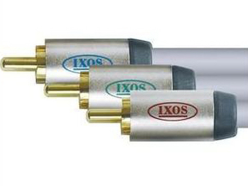 IXOS XVF Component Cable 3м RCA RCA Cеребряный компонентный (YPbPr) видео кабель