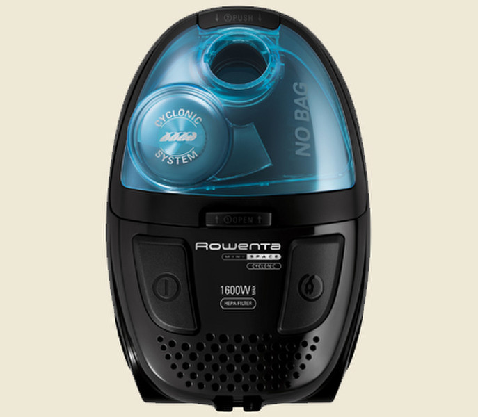 Rowenta RO332101 Zylinder-Vakuum 1l 1600W Schwarz, Blau Staubsauger