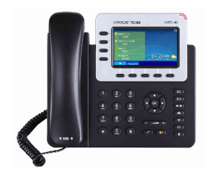 Grandstream Networks GXP-2140 Проводная телефонная трубка 4линий TFT Черный IP-телефон