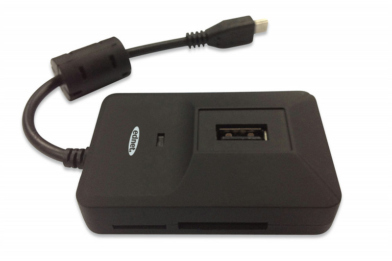 Ednet 31516 USB 2.0 Black card reader